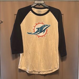 NWT Majestic Threads Tua Tagovailoa Miami Dolphins Raglan Shirt size 2XL